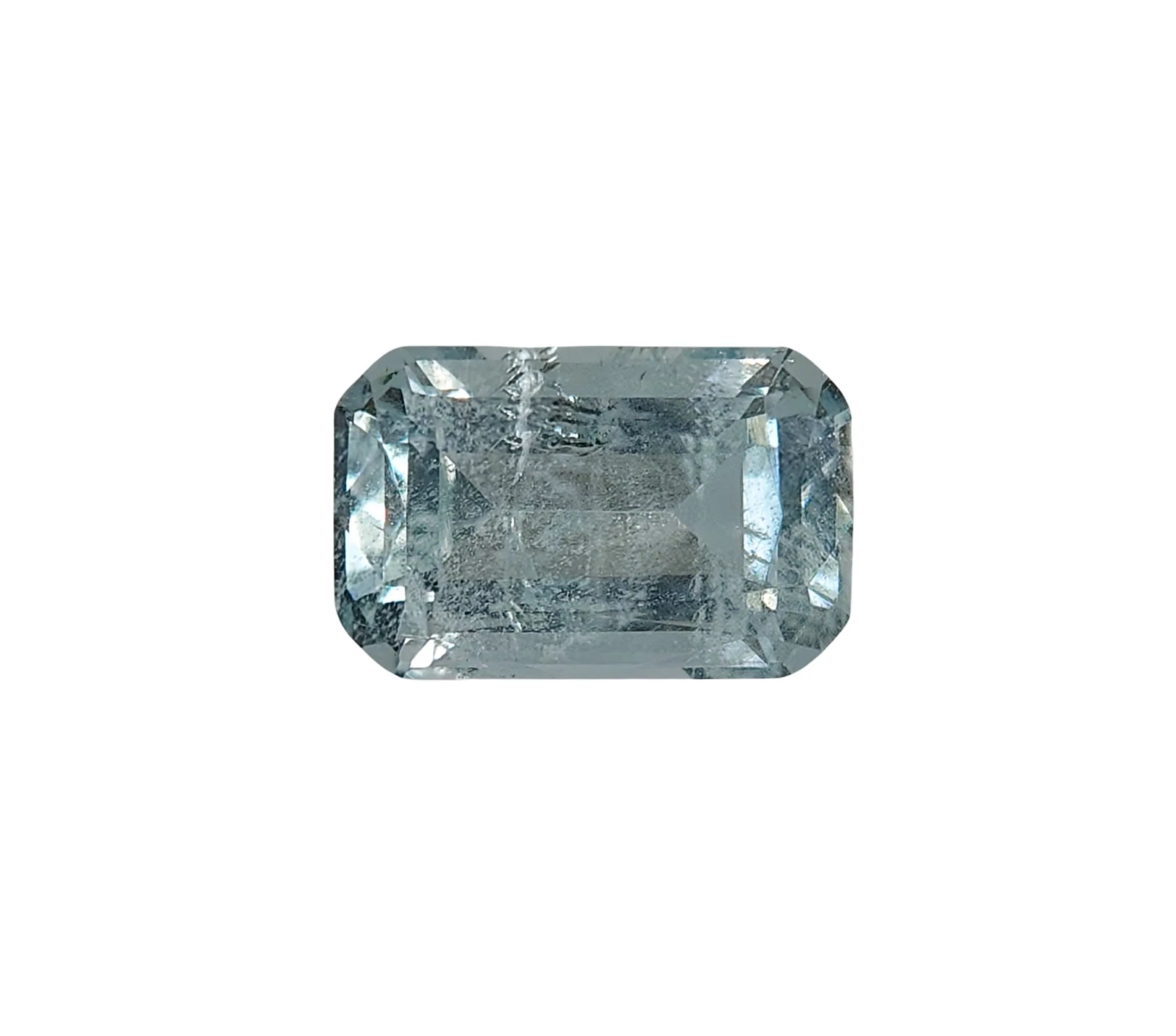 1ct Natural Long Cushion Faceted Aquamarine from Nigeria — view 1